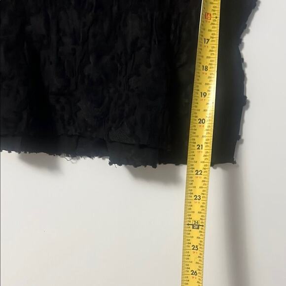 & OTHER STORIES SMOCKED PEPLUM BLACK LACE BLOUSE SIZE 8 - Picture 4 of 7